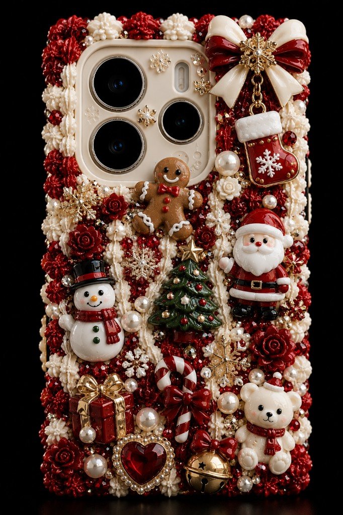 Weihnachts-Decoden-Handyhülle mit Santa und Tannenbaum